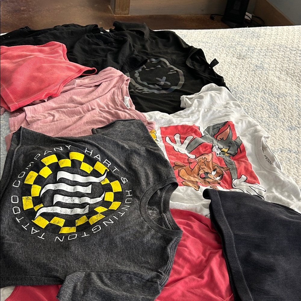 Collection of crop tops.